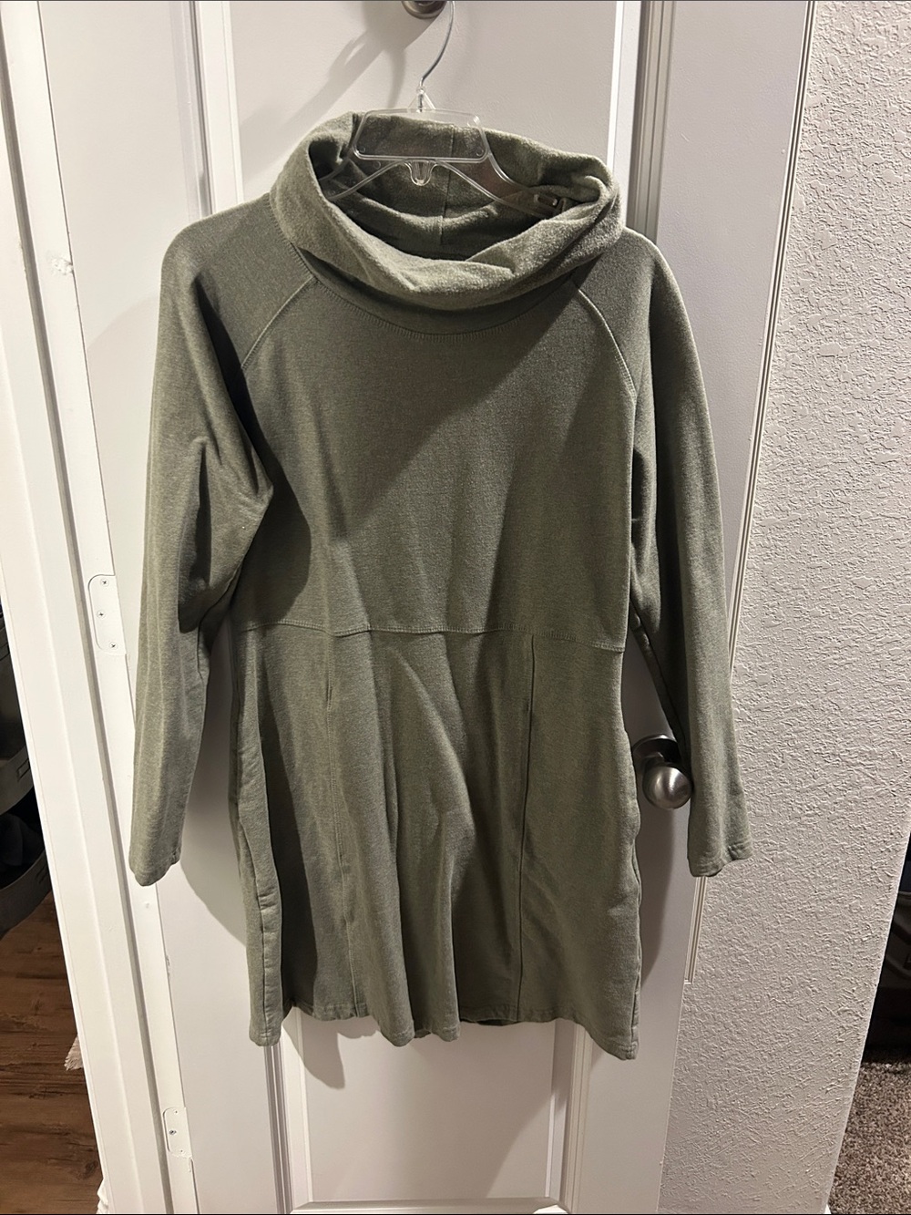 Aventura Khaki/OGreen Cowl Neck Tunic Dress